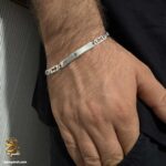 دستبند پلاک دار نقره مردانه مدل BSM B131 IMAGE4