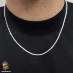 زنجیر نقره مردانه هرینگبون طرح تیغ ماهی مدل NSM N98 IMAGE2