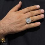 انگشتر نقره مردانه طرح بنز جواهری مدل RSM K164 IMAGE4