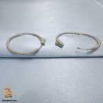 گوشواره نقره حلقه ای بزرگ نگین دار مدل ESW E137 IMAGE1