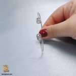 بنگل نقره زنانه طرح شنل مدل DSW D108 IMAGE2