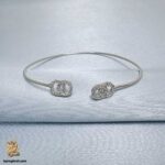 بنگل نقره زنانه طرح شنل مدل DSW D108